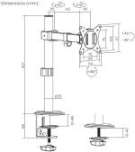 BIT FORCE nagibno-okretni stolni nosač za monitor BRACKET DMM-32-1M - Slika 4