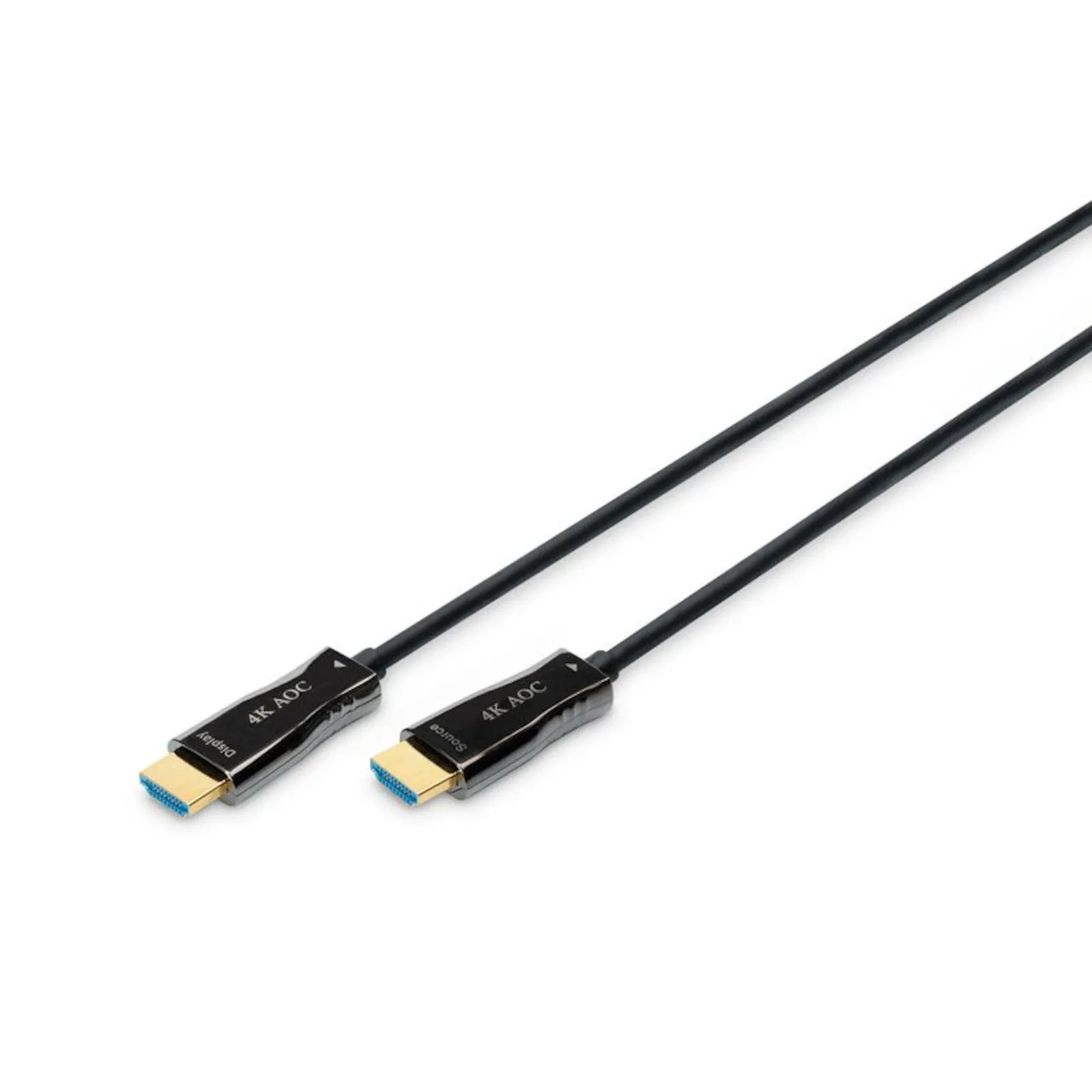 200130125605300601900040R DIGITUS AK-330125-150-S AOC Hybrid Glasfaser HDMI Kabel UHD 4K 15m schwarz - Slika 1