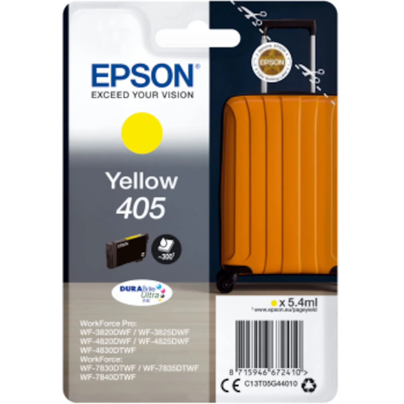 201022132112400601900048A Epson C13T05G44010 Druckerpatrone 405 Gelb - Slika 1