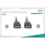 DIGITUS HDMI High Speed mit Ethernet Anschlusskabel 1,0m - Slika 3