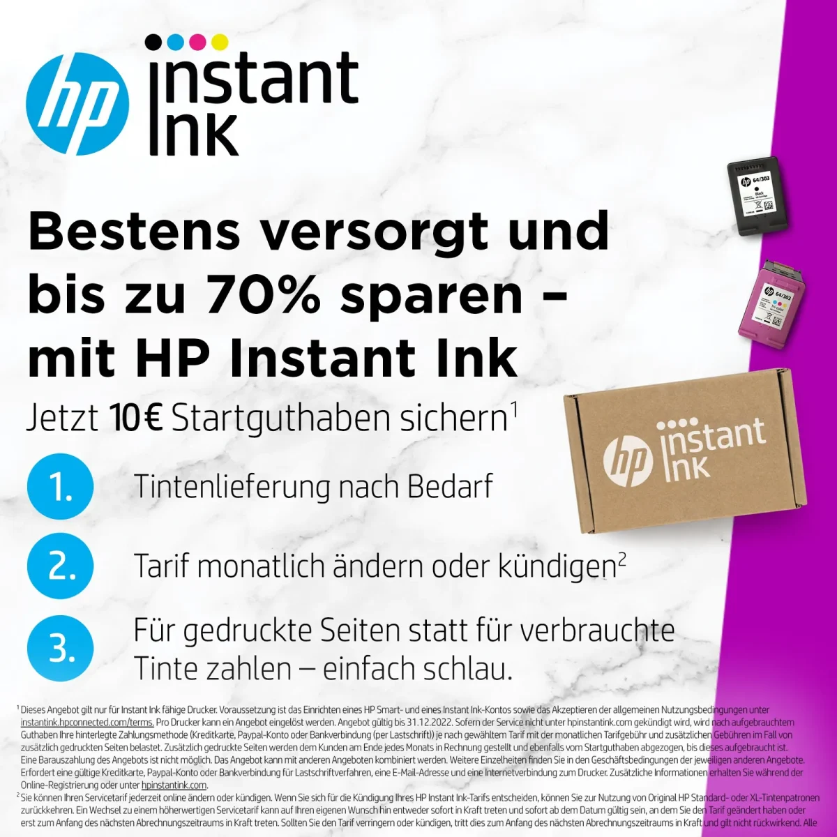 HP 912 / 3YL80AE Original Druckerpatrone Schwarz Instant Ink - Slika 2