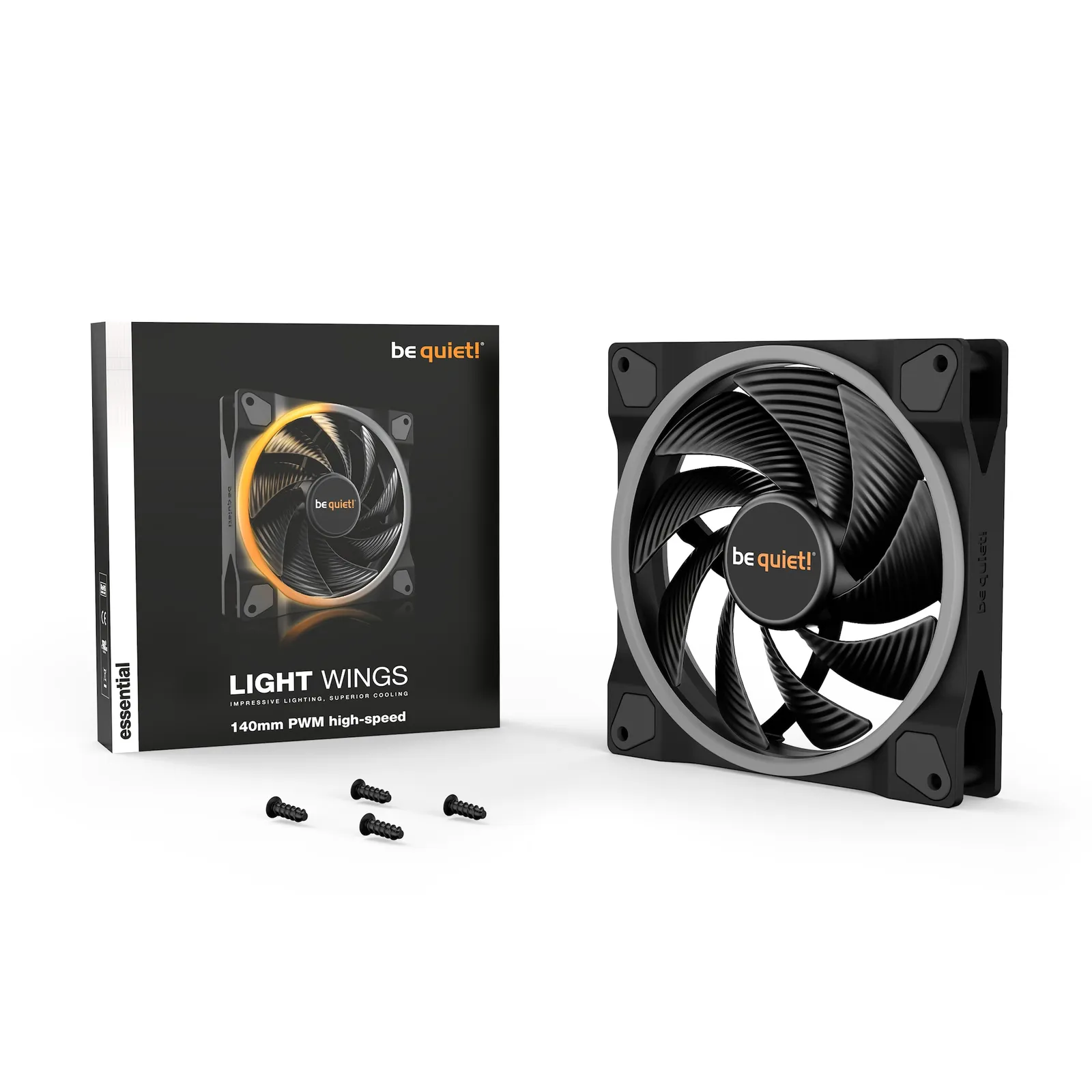 211122181139600301900055A be quiet! Lüfter LIGHT WINGS High Speed 140mm Gehäuselüfter ARGB Beleuchtung - Slika 1