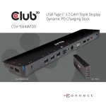 Club 3D USB Gen1 Typ-C Triple Display Dynamic PD Charging Dock m. 100 Watt - Slika 4
