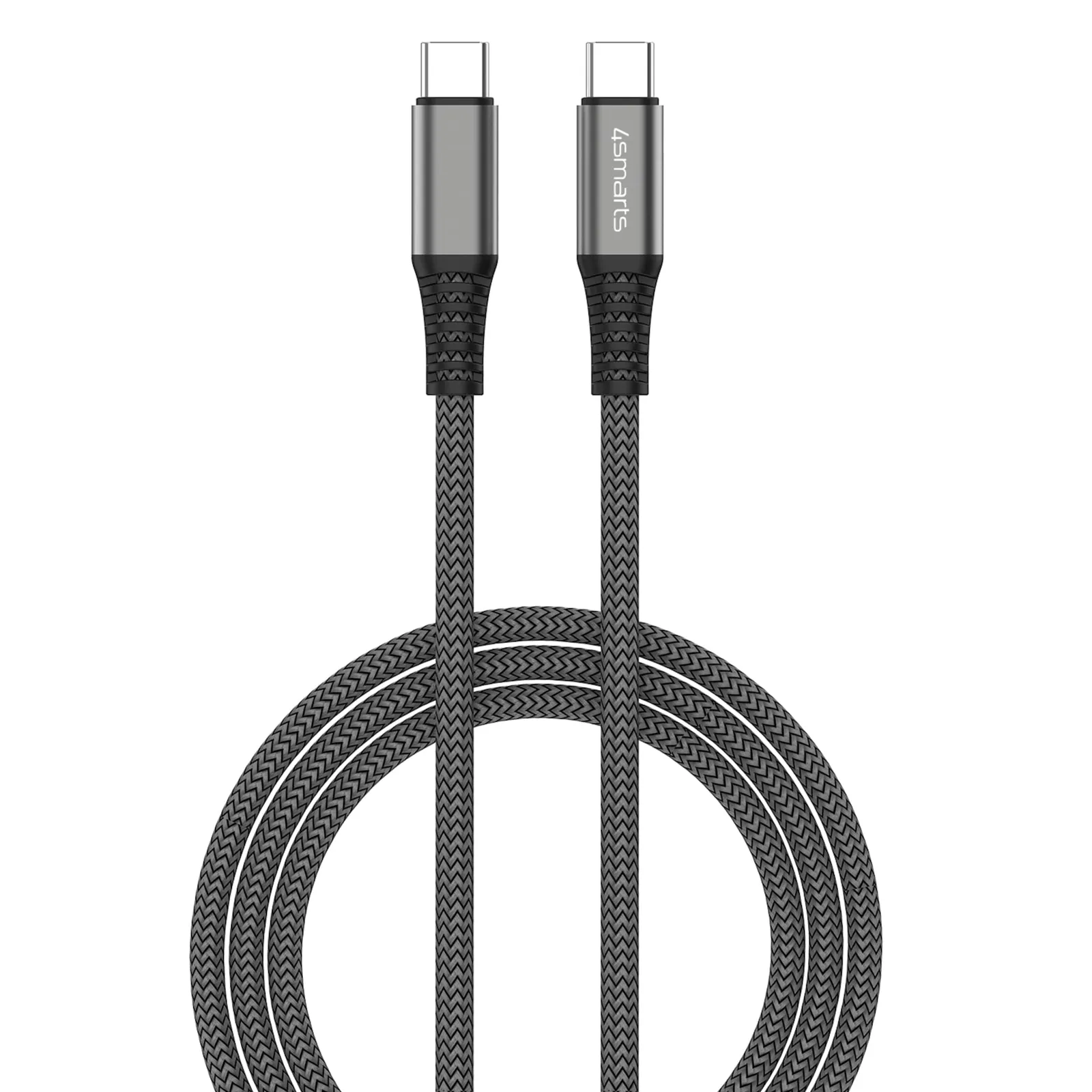 220707104729200501900040Z 4smarts USB-C auf USB-C Kabel PremiumCord 100W 1,5m schwarz 456266 - Slika 1