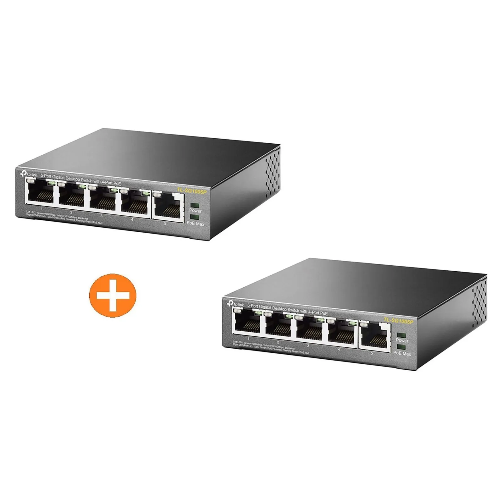 220907095928600301900113P 2x TP-LINK TL-SG1005P 5x Port Switch, Unmanaged, PoE - Slika 1