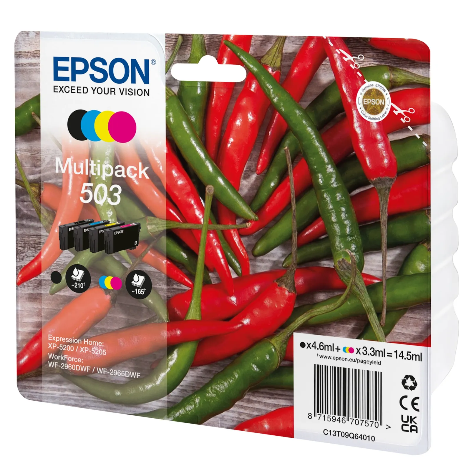 220923113307500301900043F Epson 503 Original Druckerpatrone Multipack C13T09Q64010 Chilischoten-Tinte - Slika 1