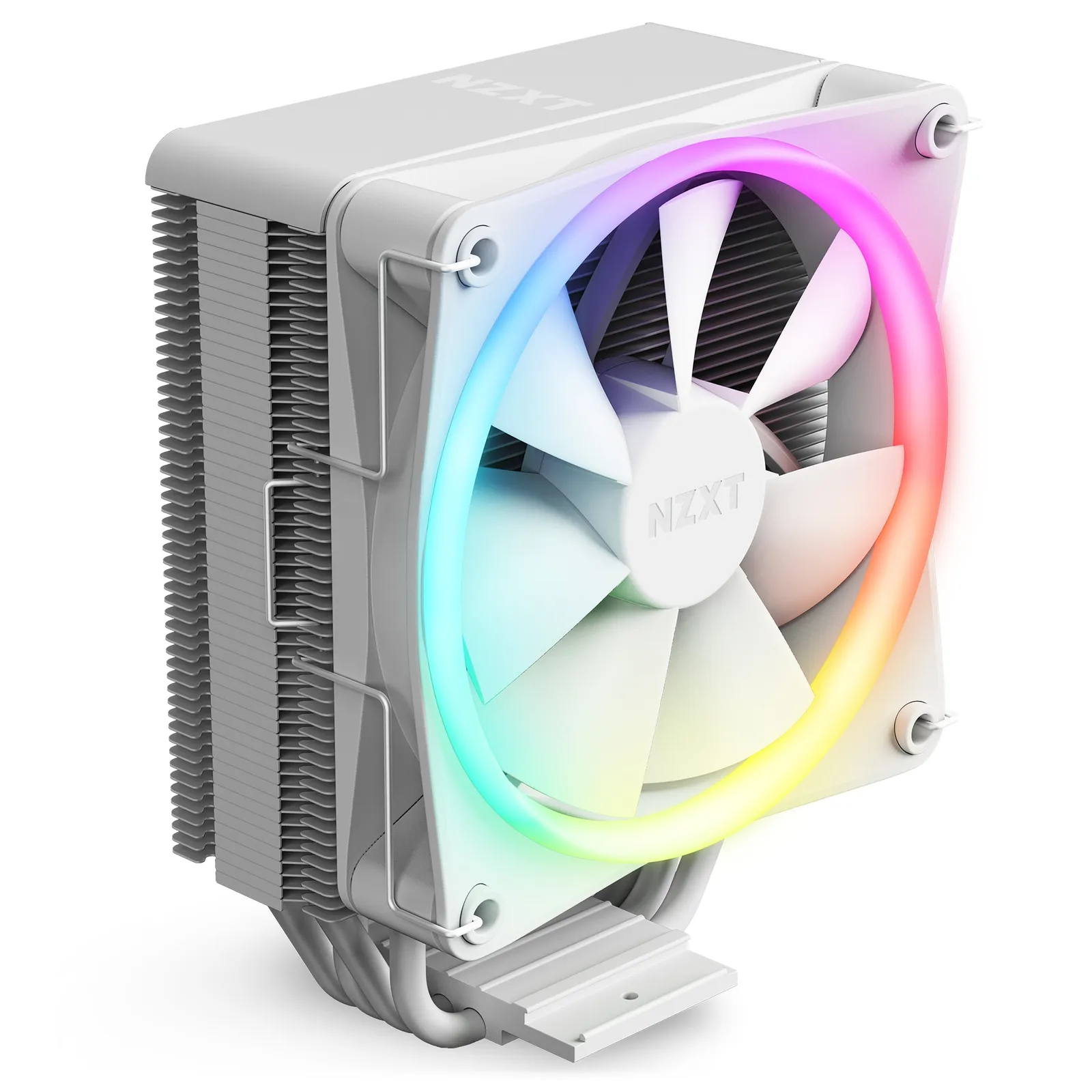 221025085500300301900152B NZXT T120 RGB CPU Kühler für AMD und Intel CPU, 120 mm Lüfter, weiss - Slika 1