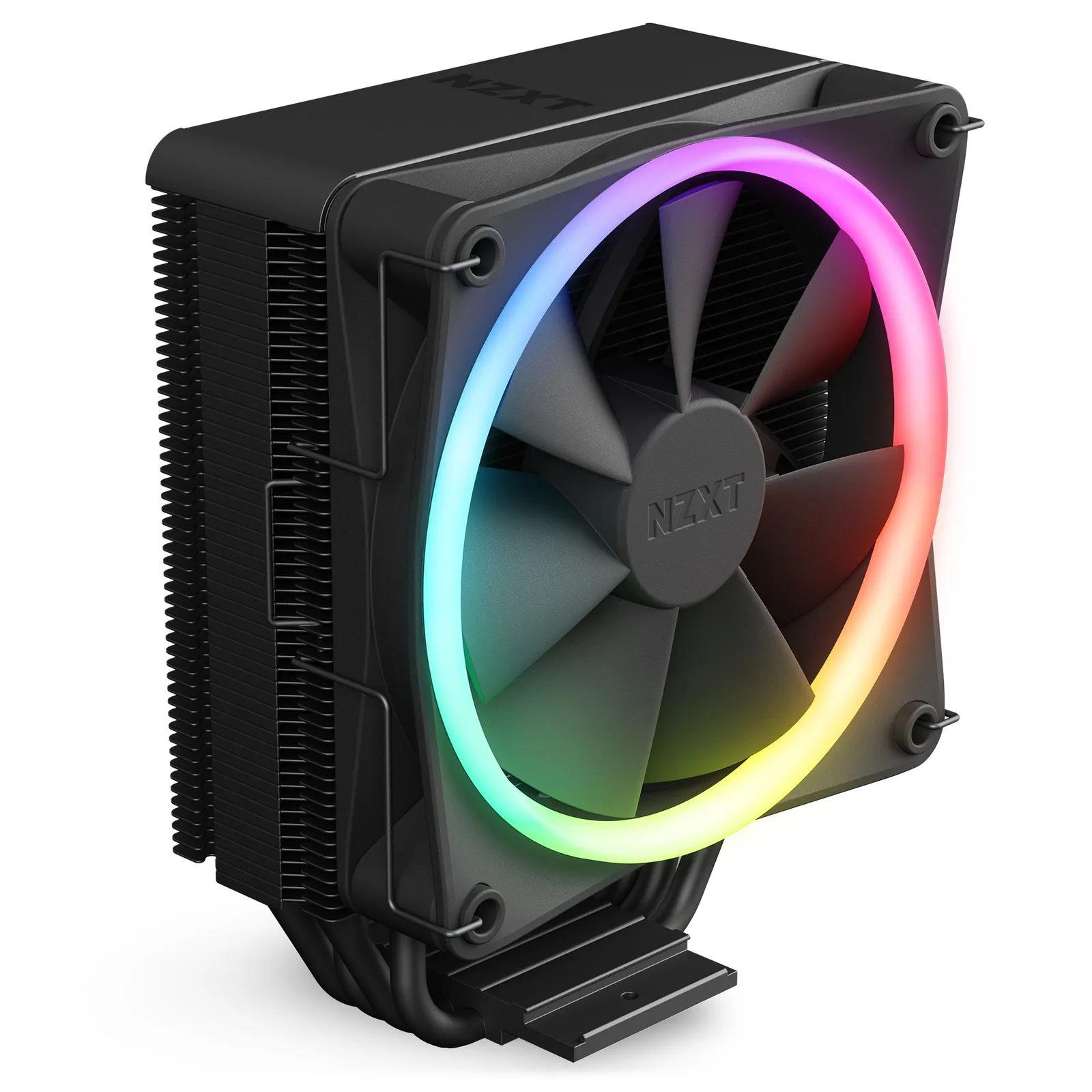 221025085919100301900232S NZXT T120 RGB CPU Kühler für AMD und Intel CPU, 120 mm Lüfter, schwarz - Slika 1