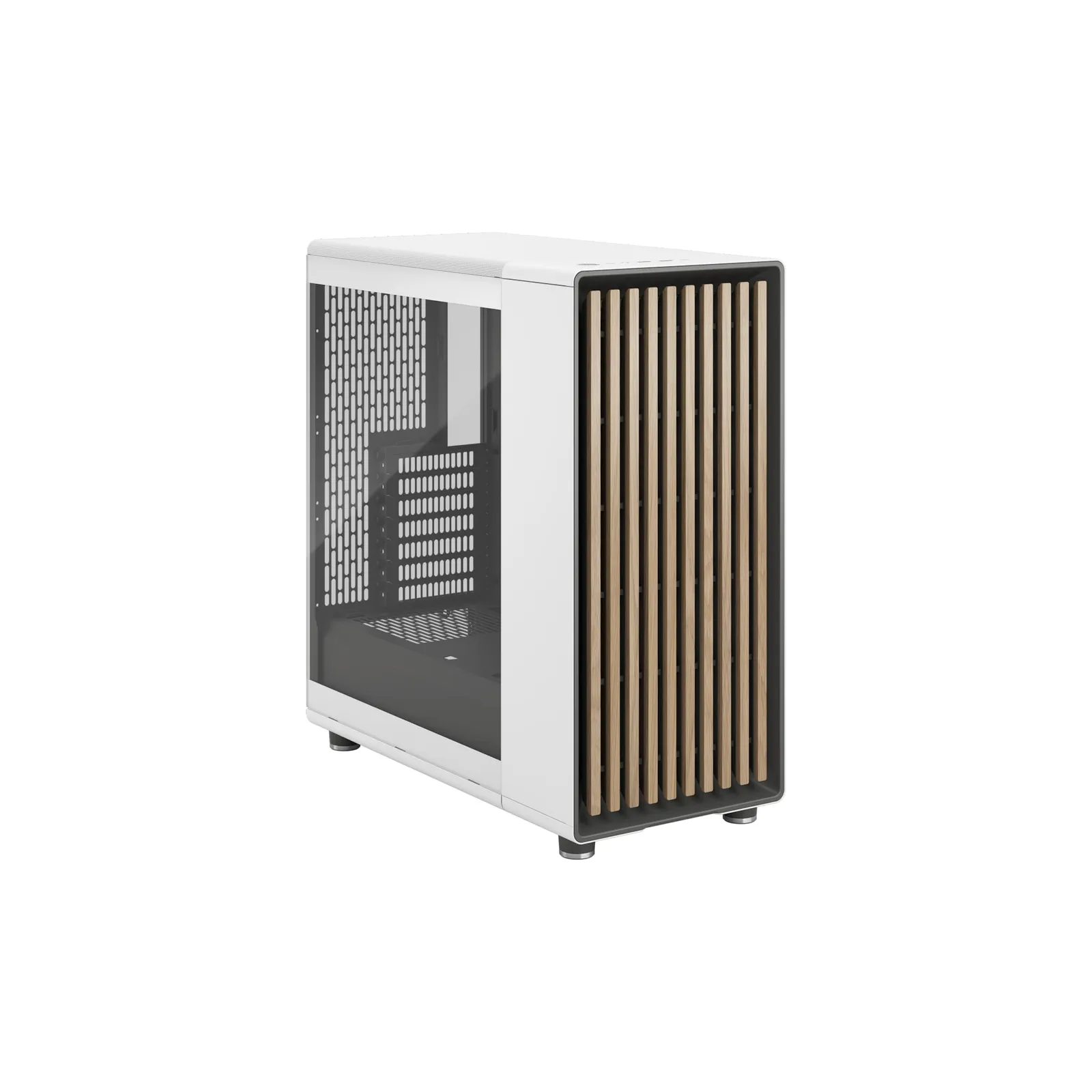 221208102815700301900087A Fractal Design North Chalk White TG Clear Tint Gaming Gehäuse TG Seitenfenster - Slika 1