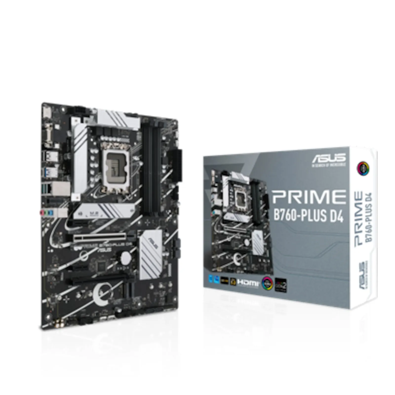 230104100657100301900024L ASUS PRIME B760-PLUS D4 ATX Mainboard Sockel 1700 DP/HDMI/VGA/USB-C - Slika 1