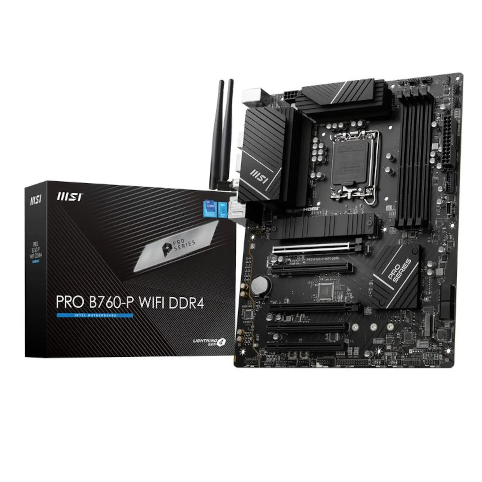 230105093520400301900067F MSI PRO B760-P WIFI DDR4 ATX Mainboard Sockel 1700 M.2/HDMI/USB-C - Slika 1