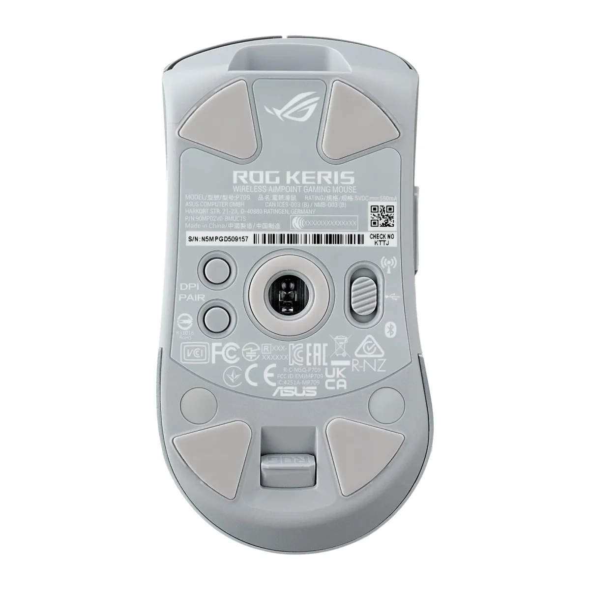 ASUS ROG Keris Wireless Aimpoint RGB Kabellose Gaming Maus weiß - Slika 6