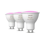 Philips Hue White & Color Amb. GU10 350lm 3er Pack + Bridge V2 - Slika 3