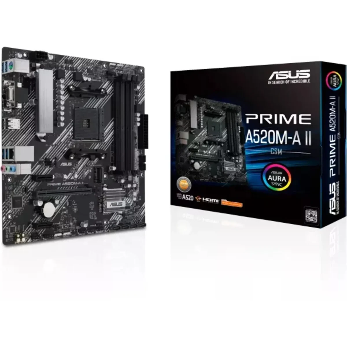 ASUS PRIME A520M-A II/CSM mATX Mainboard Sockel AM4 M.2/USB3.2/HDMI/DP/VGA - Slika 1