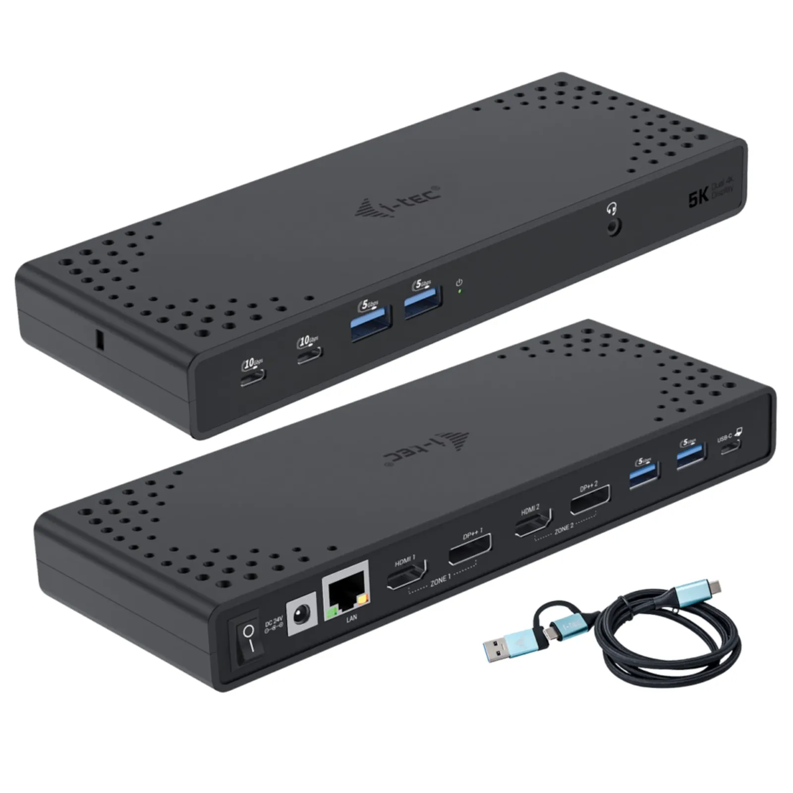 230904130127700301900061U i-tec USB 3.0 / USB-C / Thunderbolt 3 Dual Display Docking Station Gen2 + PD 100 - Slika 1