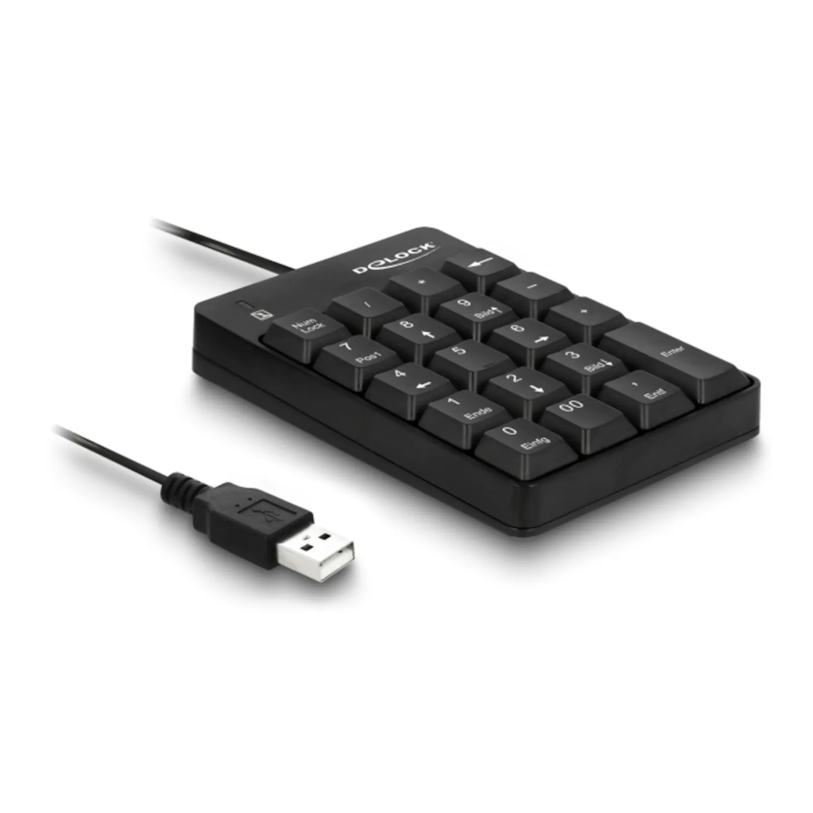 230912103909200301900038Z Delock USB Nummernblock 19 Tasten schwarz - Slika 1