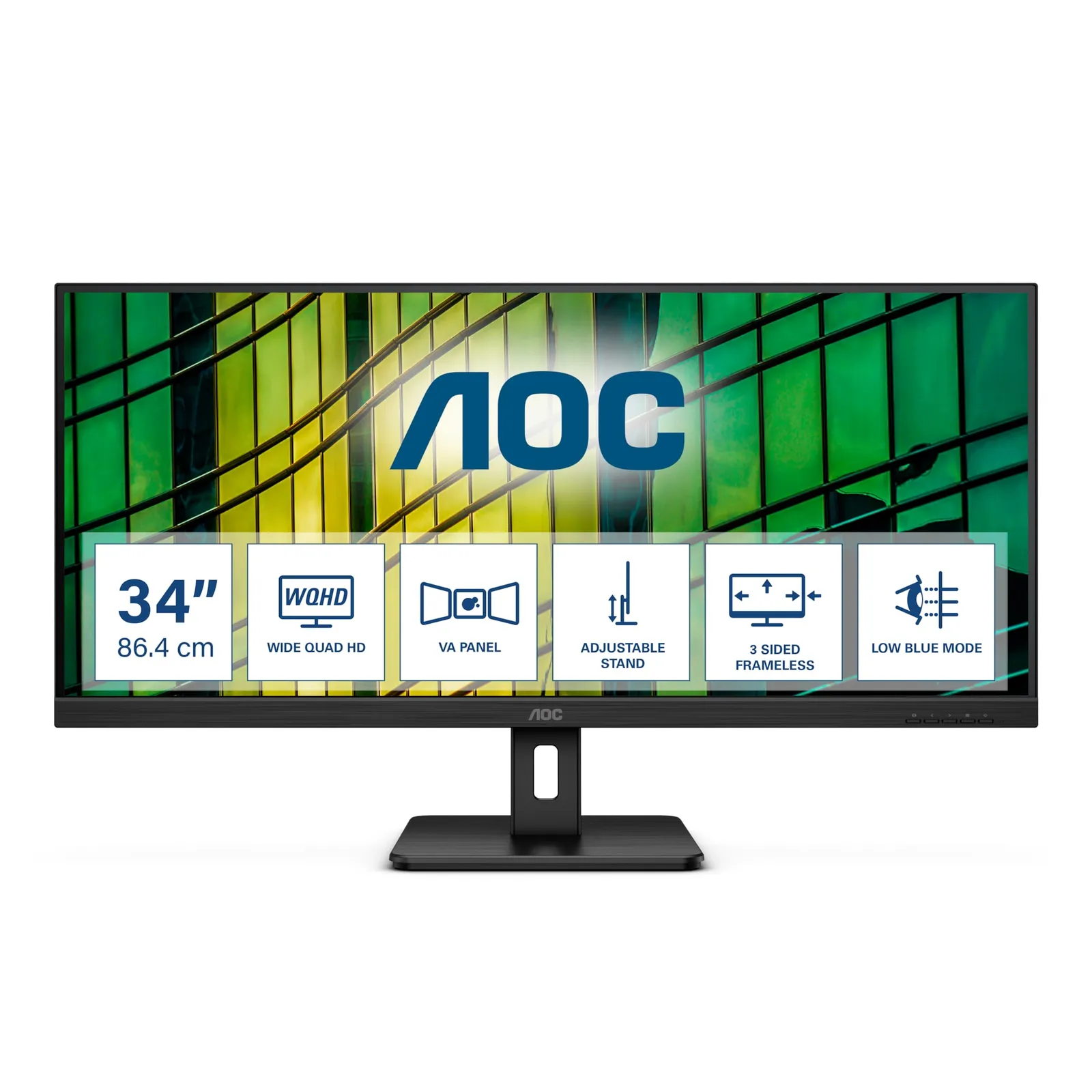 230926082833000501900059I AOC U34E2M 86,4cm (34") UWQHD VA Office Monitor 21:9 HDMI/DP 100Hz 4ms Sync - Slika 1