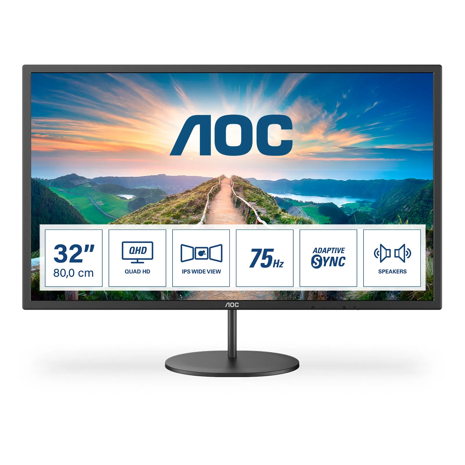 230926111017800801900211J AOC Q32V4 80cm (31,5") QHD IPS Office Monitor 16:9 HDMI/DP 75Hz 4ms Sync - Slika 1