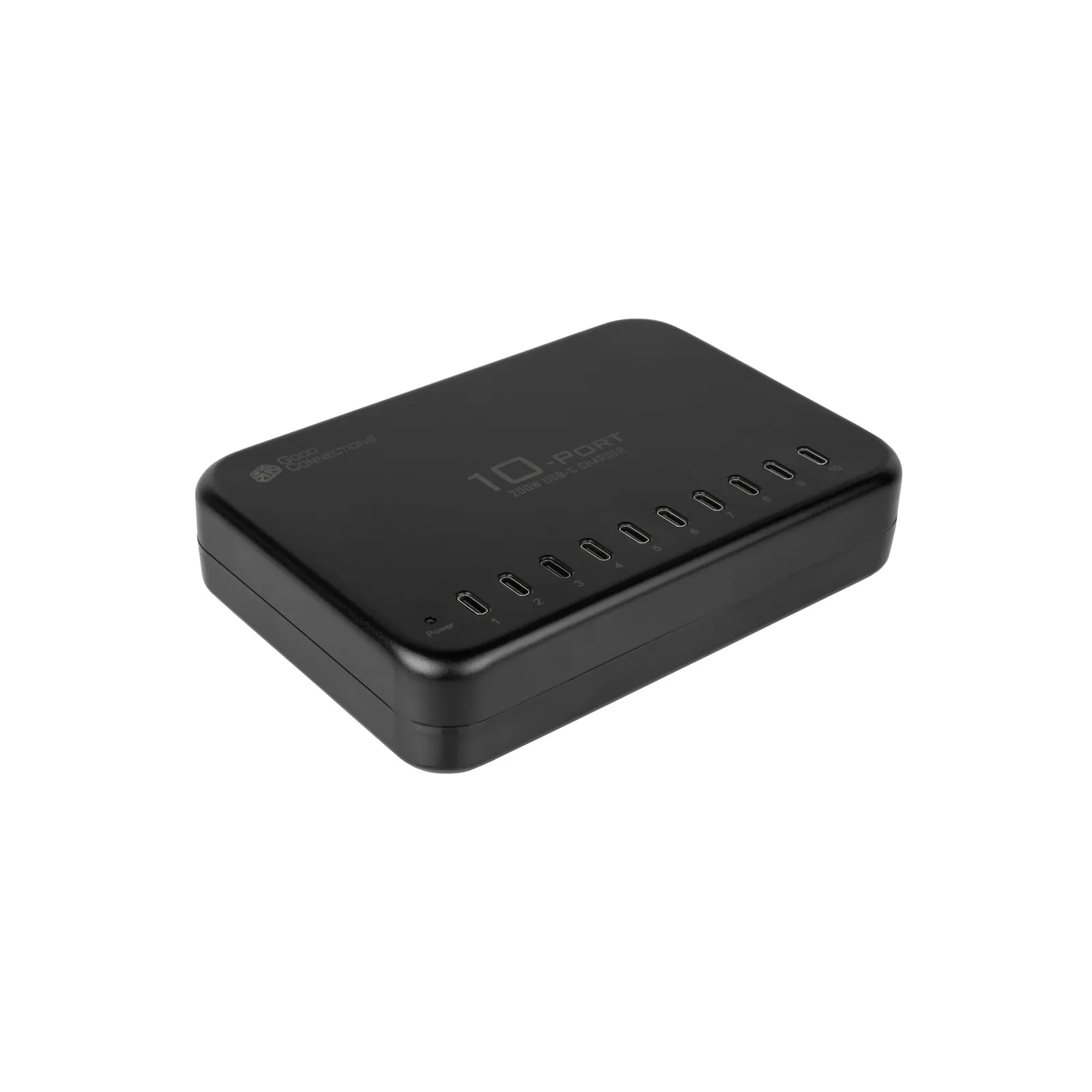 231017111603400301900057H GC USB-Desktop-Schnellladestation 200W, 10-Port (10x USB-C™), schwarz - Slika 1