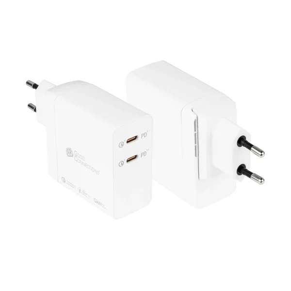 GC USB-Schnellladegerät 140W GaN-Technologie, 2x USB-C, PD 3.1, QC 5.0, PPS weiß