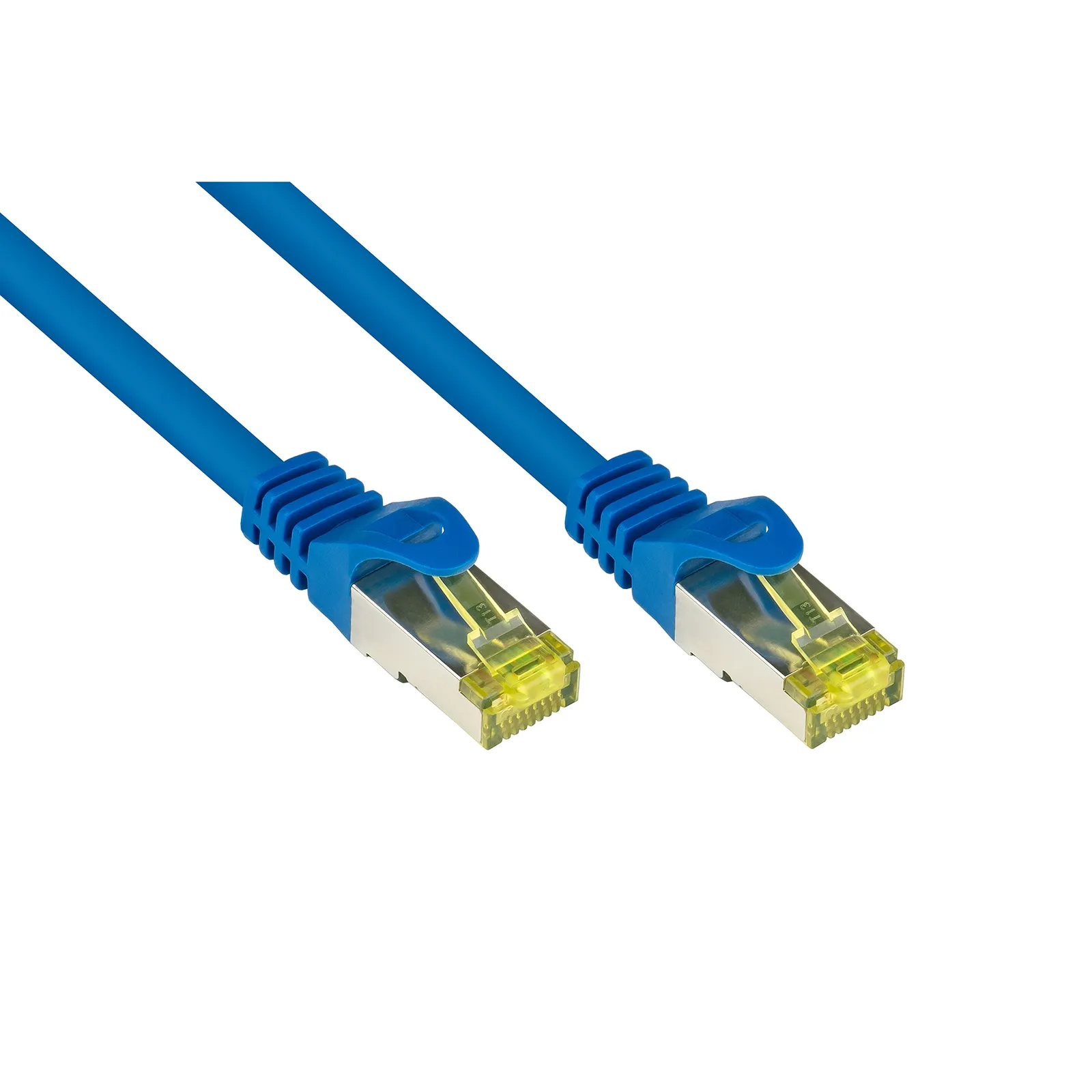 231030082427200301900042D Good Connections Patchkabel mit Cat. 7 Rohkabel S/FTP 0,25m blau - Slika 1