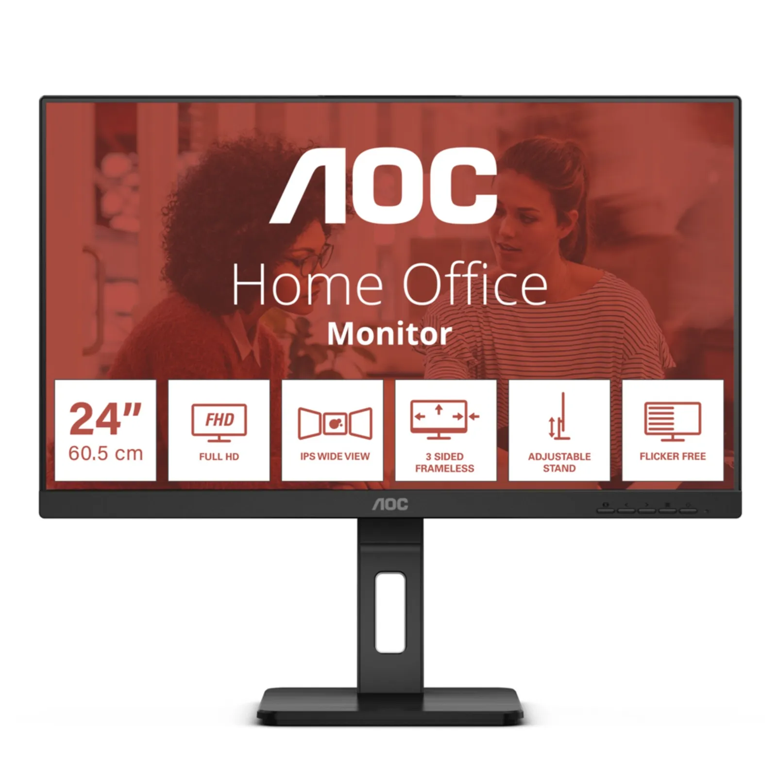 231116142910200301900162Q AOC 24E3QAF 61cm (24") FHD IPS Office Monitor 16:9 HDMI/DP/VGA/USB 75Hz 4ms Sync - Slika 1