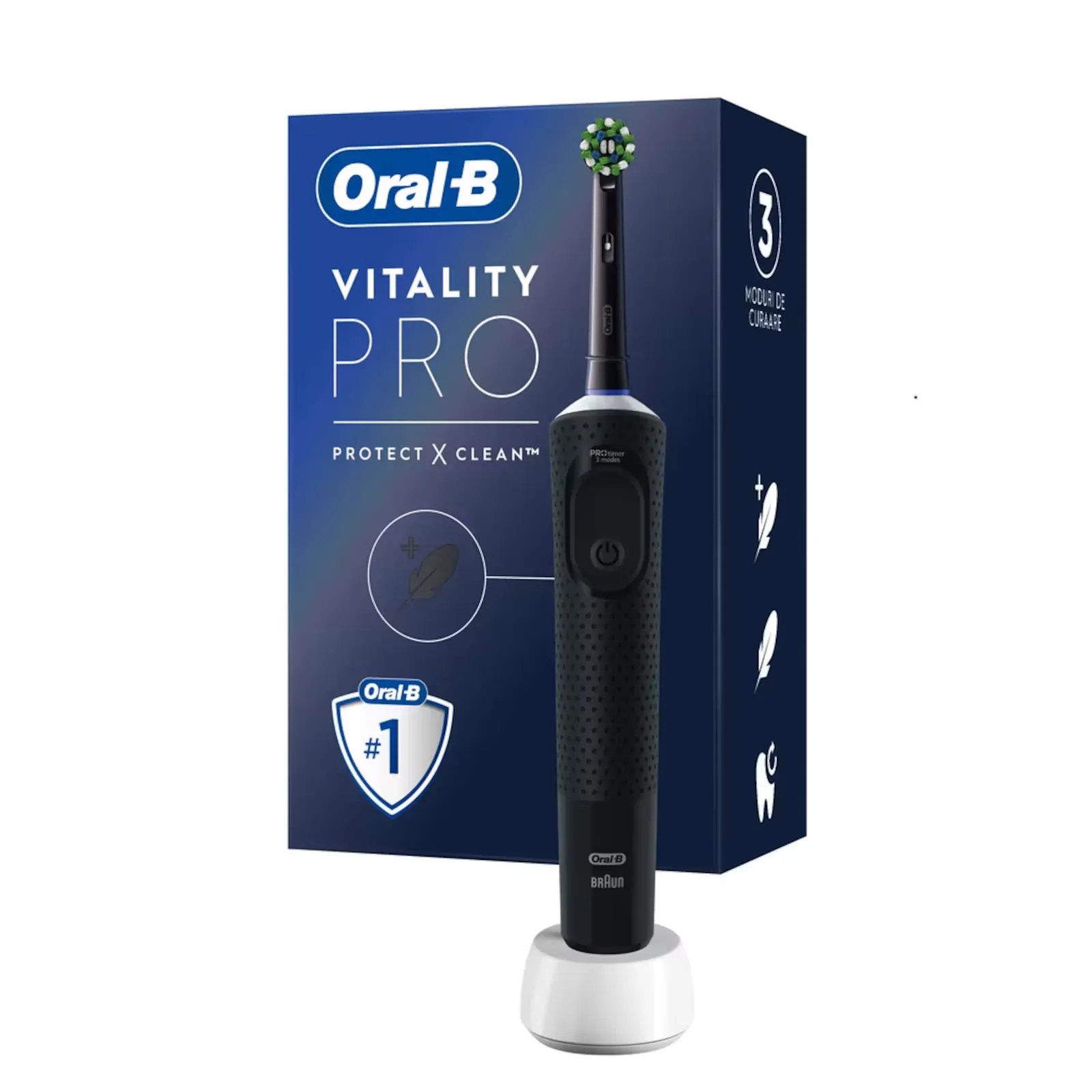 240125090025900501900042Y Oral-B Vitality Pro D103 Protect X Clean black - Slika 1