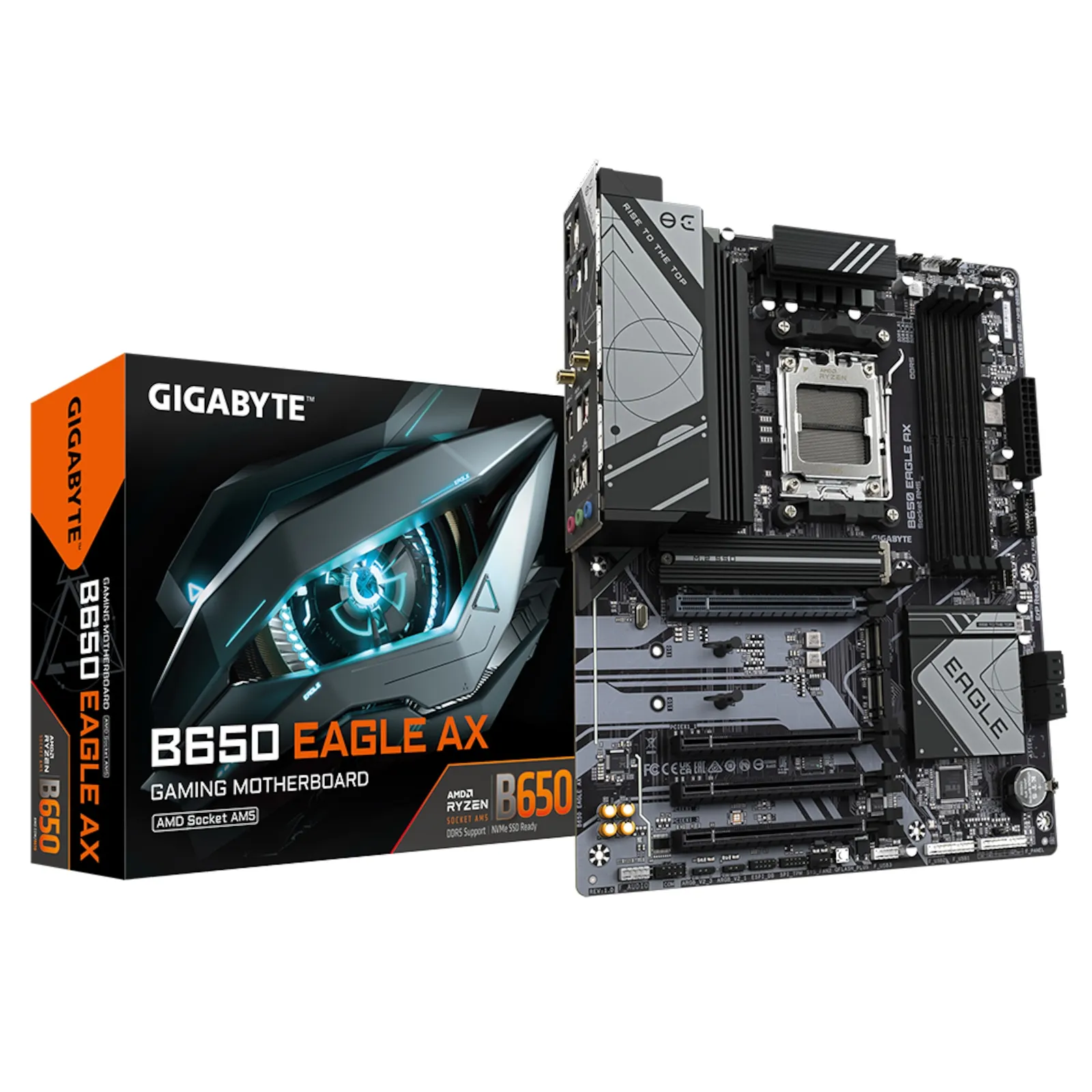 240215111517300501900042U GIGABYTE B650 Eagle AX ATX Mainboard Sockel AM5 HDMI/DP/USB-C/M.2/WIFI6E - Slika 1
