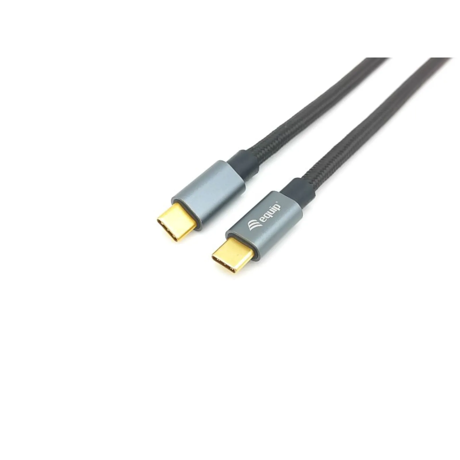 240305145130100501906255S EQUIP 128354 USB 3.2 Gen 2 C auf C Kabel 1.0m PD100W 4K/60Hz 10Gbps Schwarz - Slika 1