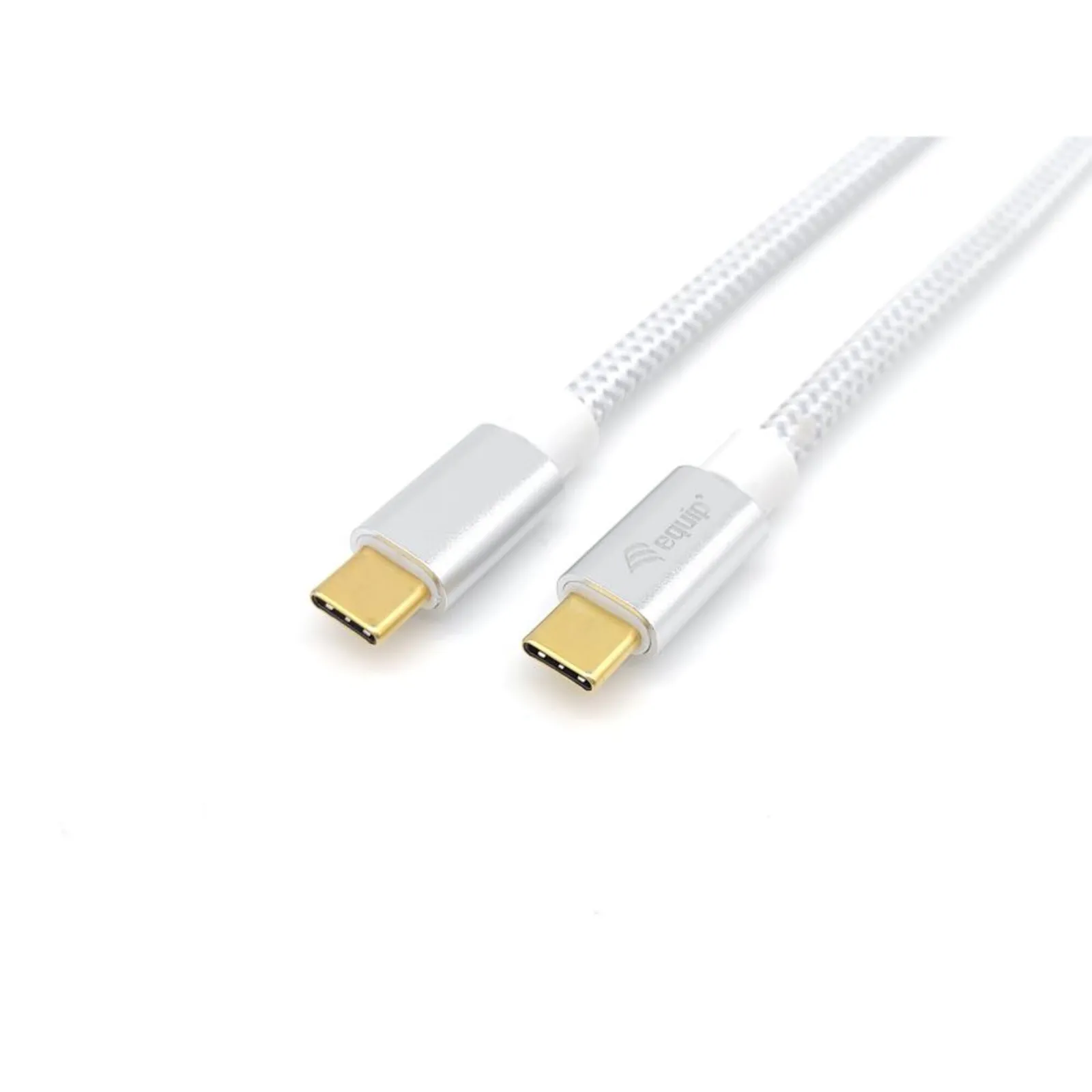 240305145657900501906515E EQUIP 128356 USB 3.2 Gen 2 C auf C Kabel 1,0m PD100W 4K/60Hz 10Gbps Weiß - Slika 1