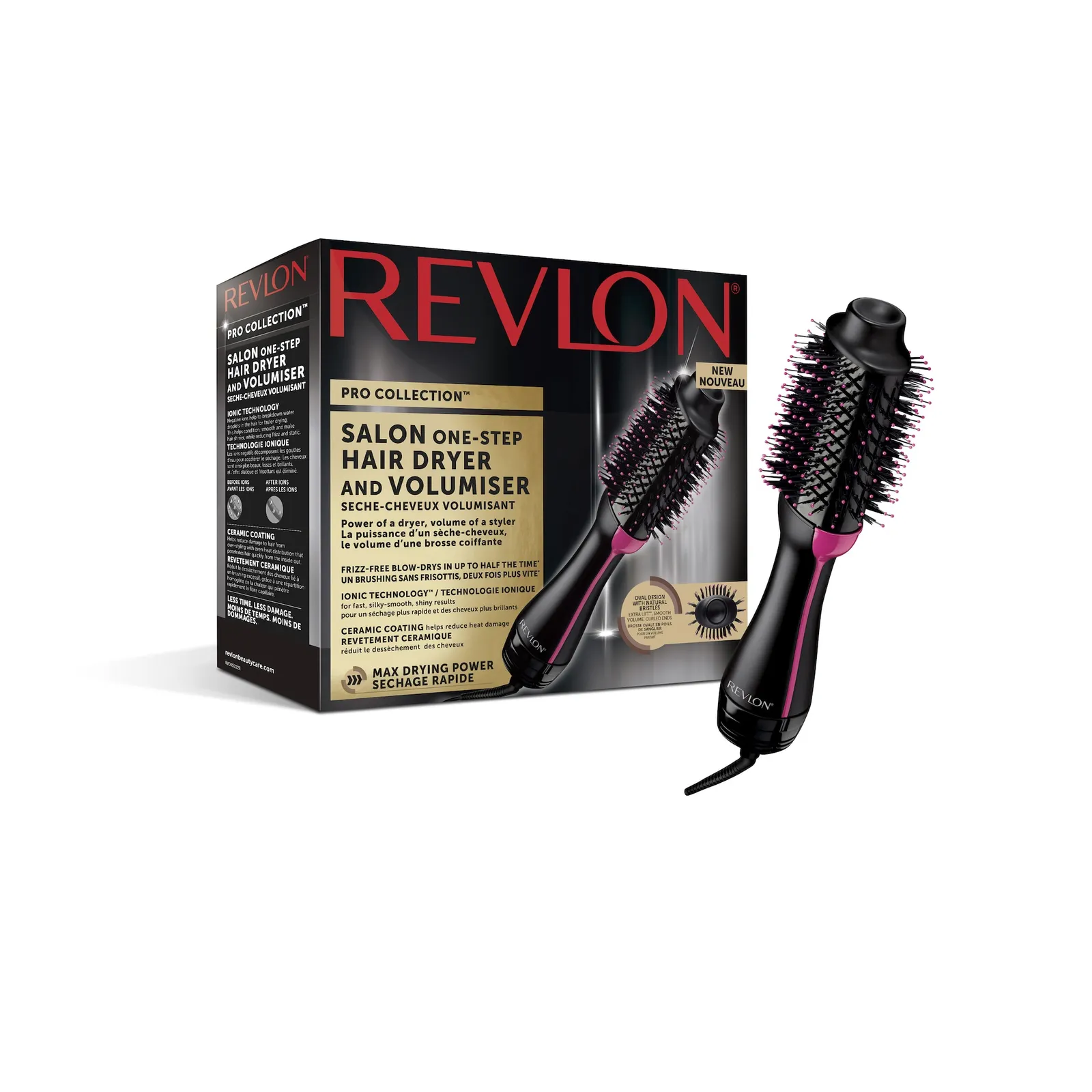 240308122753500501900017O REVLON One-Step Dryer & Voluminzer New Factory black - Slika 1