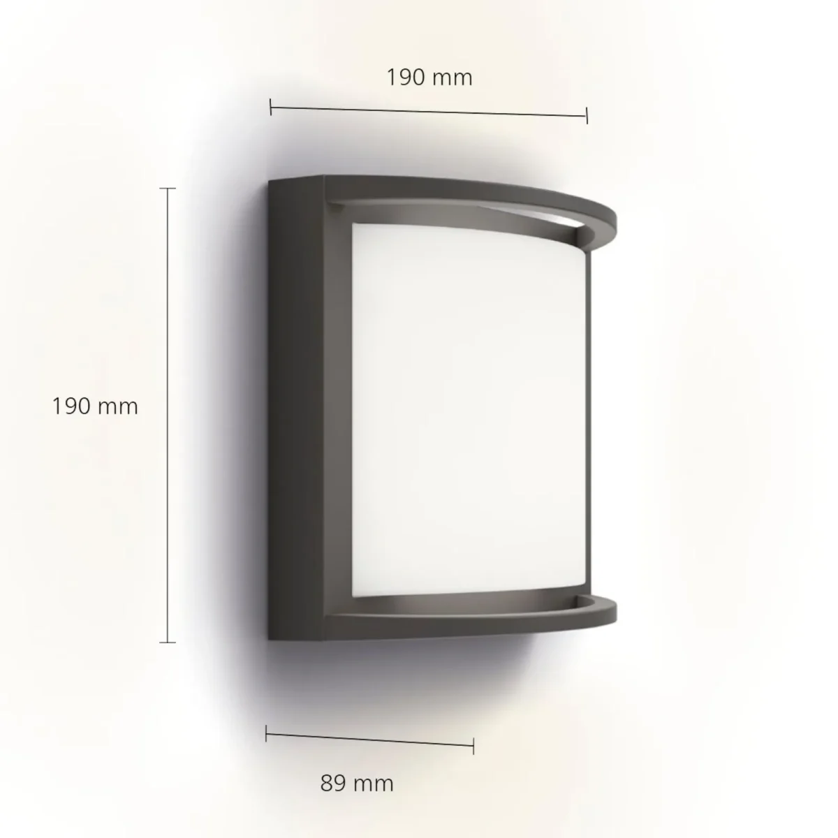 Philips Outdoor Ultra-Efficient Samondra Wandleuchte 3.8W, 2700 Kelvin anthrazit - Slika 3