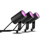 Philips Hue Starter Set Outdoor Lily Spot schwarz • 3er Pack + 2 x Resonate Wandleuchte + Bridge V2 - Slika 2