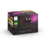 Philips Hue Starter Set Outdoor Lily Spot schwarz • 3er Pack + 2 x Resonate Wandleuchte + Bridge V2 - Slika 3