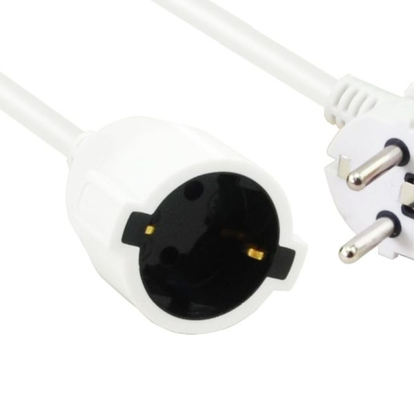 helos Schutzkontakt-Verlängerungskabel. 3-polig, weiß, 15,0m