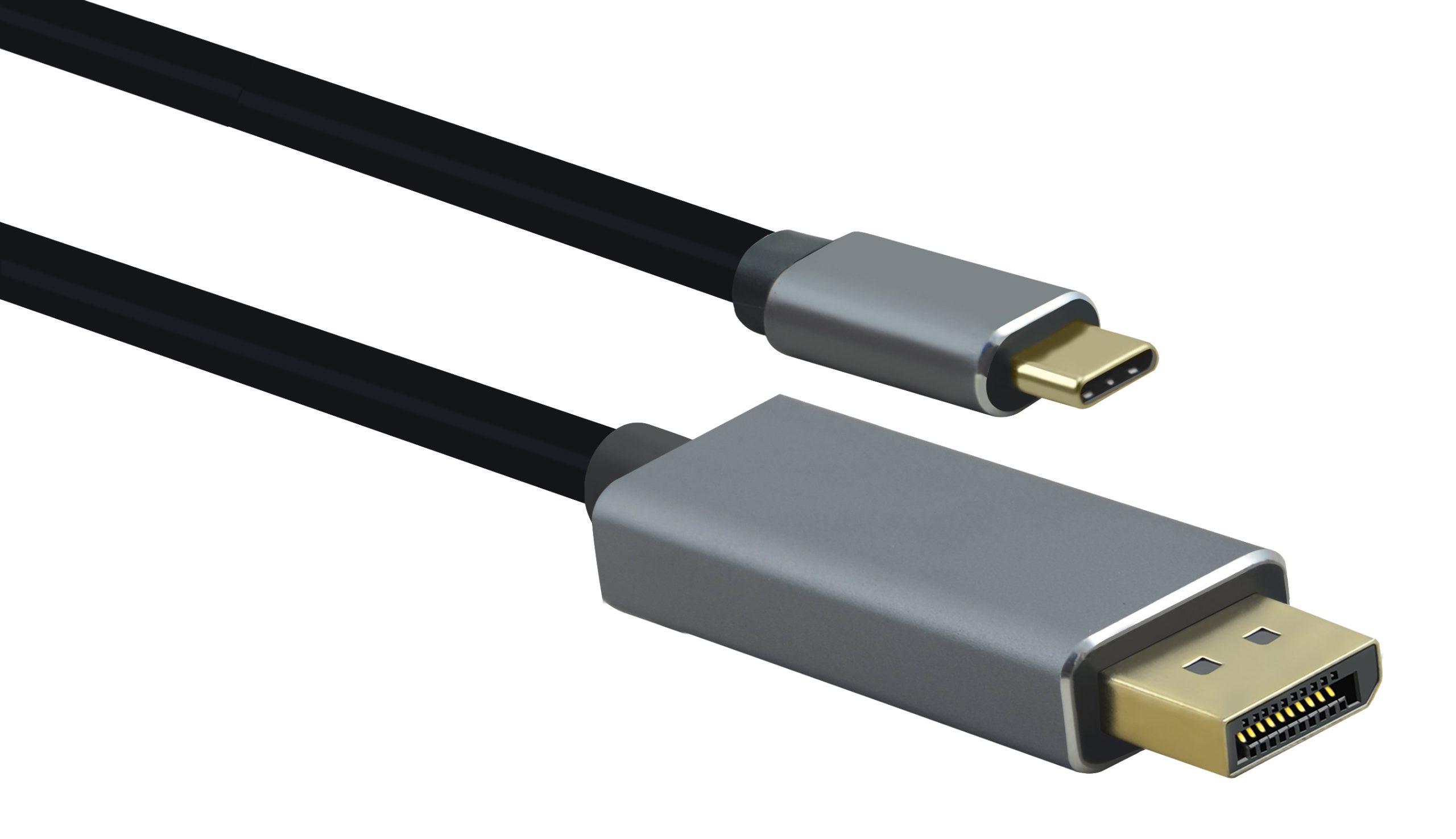 288365 helos Anschlusskabel, USB 3.1 Type-C St./DisplayPort St, PREMIUM, 1,8m, schwarz - Slika 1