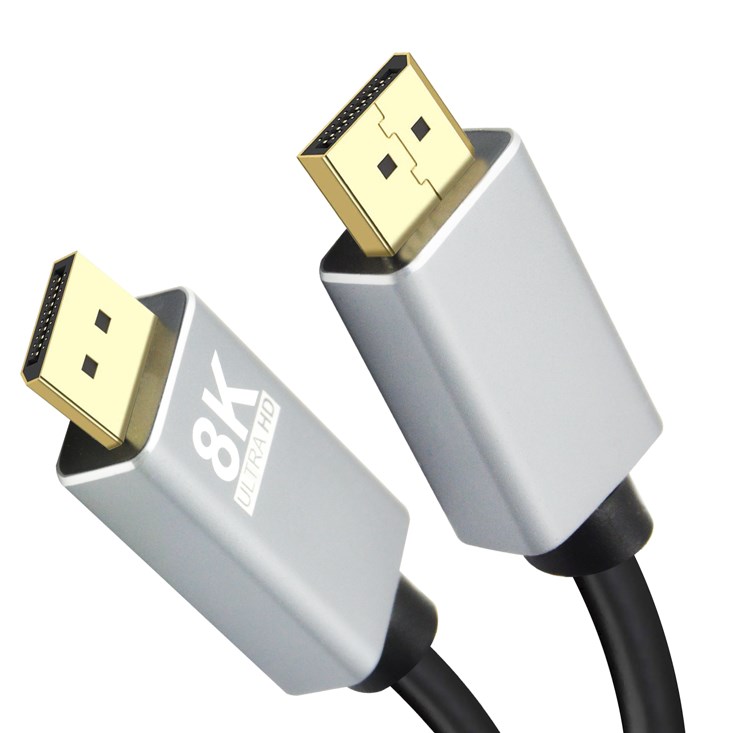 288443 helos Anschlusskabel, DisplayPort Stecker/Stecker, PREMIUM 8K, 1,0m, schwarz - Slika 1