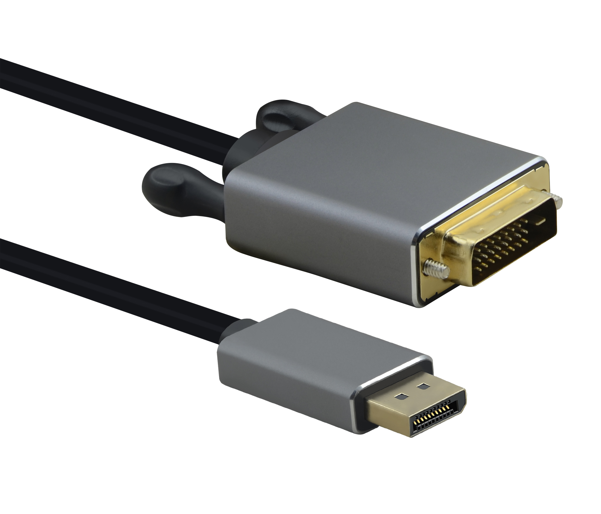 288450 helos Anschlusskabel, DisplayPort Stecker/DVI Stecker, PREMIUM, 3,0m, schwarz - Slika 1