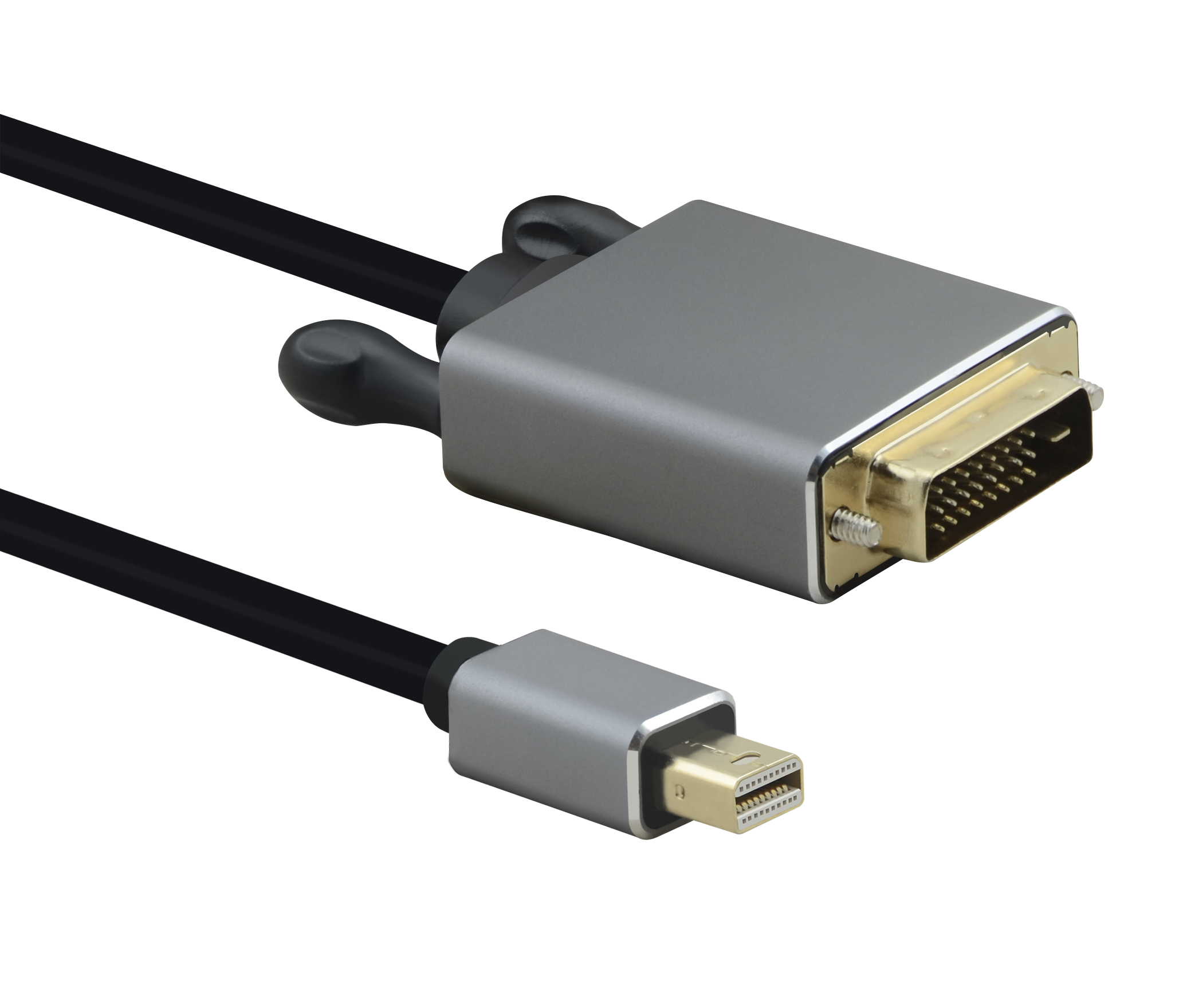288475 helos Anschlusskabel, mini DisplayPort St./DVI St., PREMIUM, 1,0m, schwarz - Slika 1