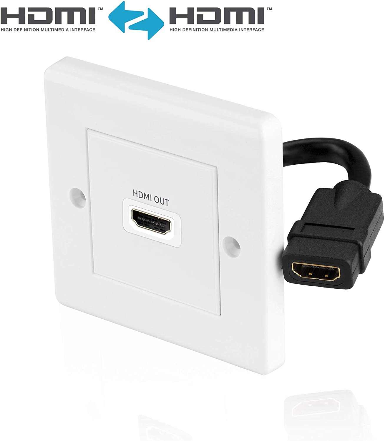 302093 PureLink Anschlussdose, HDMI A Buchse/Buchse, 1-fach, 0,1m - Slika 1
