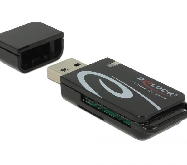 Delock Mini USB 2.0 Card Reader mit SD und Micro SD Slot