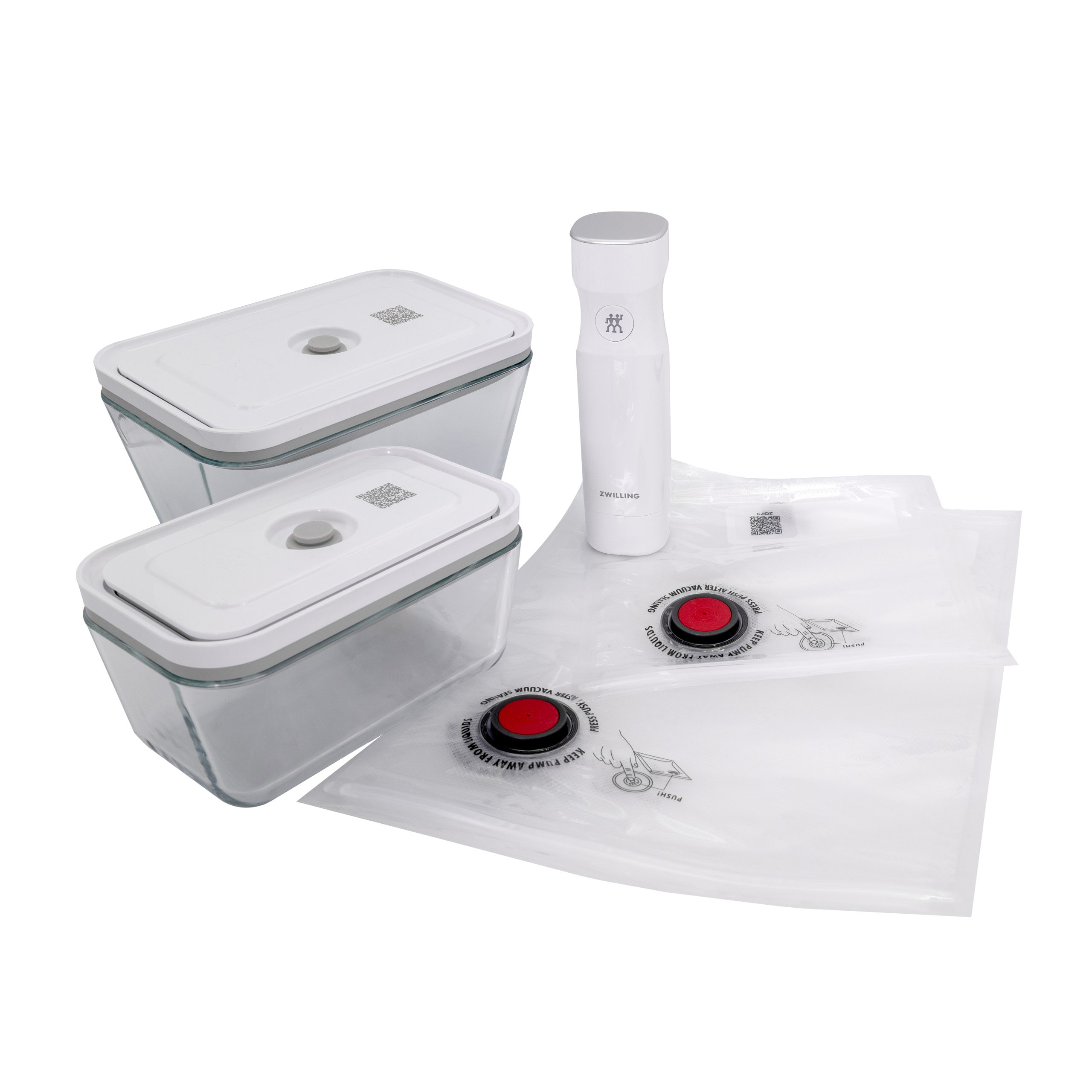 306299 Zwilling Vakuum Starterset, M/L / 7-tlg Borosilikatglas Weiß Premium EU - Slika 1
