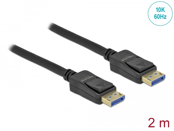332823 Delock DisplayPort Kabel 10K 60 Hz 54 Gbps Kunststoffgehäuse 2 m - Slika 1