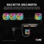 Corsair iCUE LINK QX140 RGB Starter Kit, schwarz, LED-Steuerung, 140mm, 2er-Pack - Slika 3