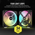Corsair iCUE LINK QX140 RGB Starter Kit, schwarz, LED-Steuerung, 140mm, 2er-Pack - Slika 4