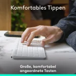 Logitech Keys-To-Go 2 Pale Grey - mobile kabellose Tastatur für Tablets & Notebooks - Slika 4