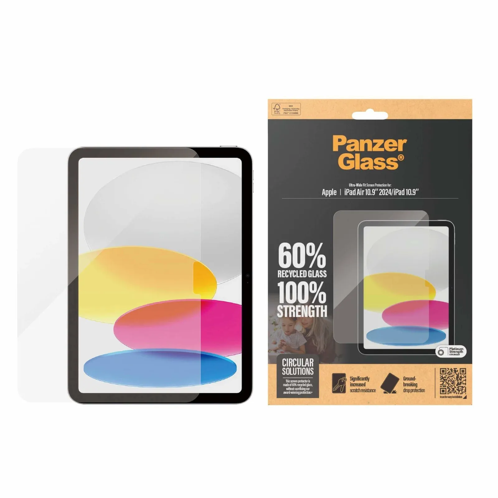 PI_299505119 PanzerGlass Displayschutzglas Ultra-Wide Fit Apple iPad Air 11" (2024) & iPad 10,9" (2022) - Slika 1