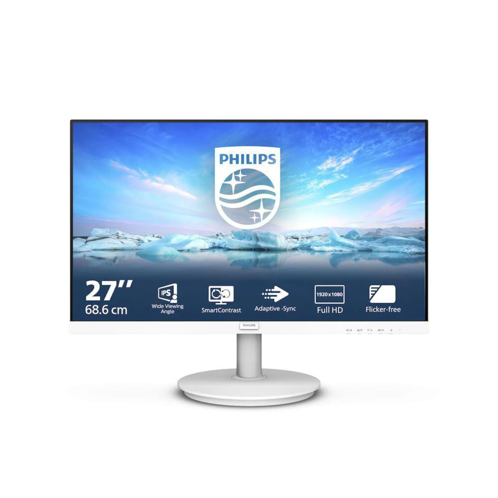 PI_311528423 Philips V-Line 271V8AW 68,6cm (27") FHD IPS Office Monitor HDMI/VGA 4ms 75Hz Weiß - Slika 1