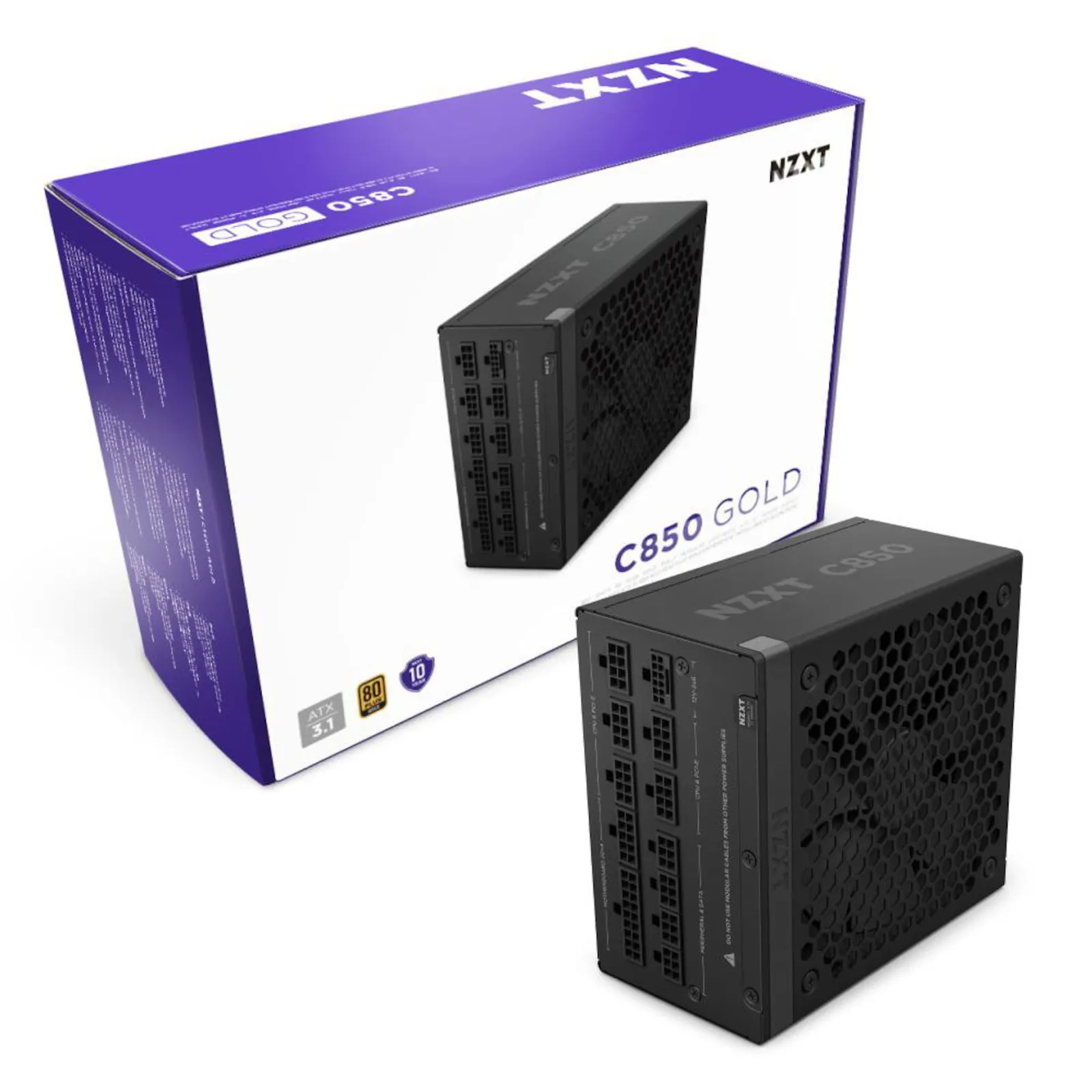 PI_322019440 NZXT C850 850W Gaming Netzteil 80+ Gold, ATX3.1 PCIe5.0 modular 135 mm Lüfter - Slika 1