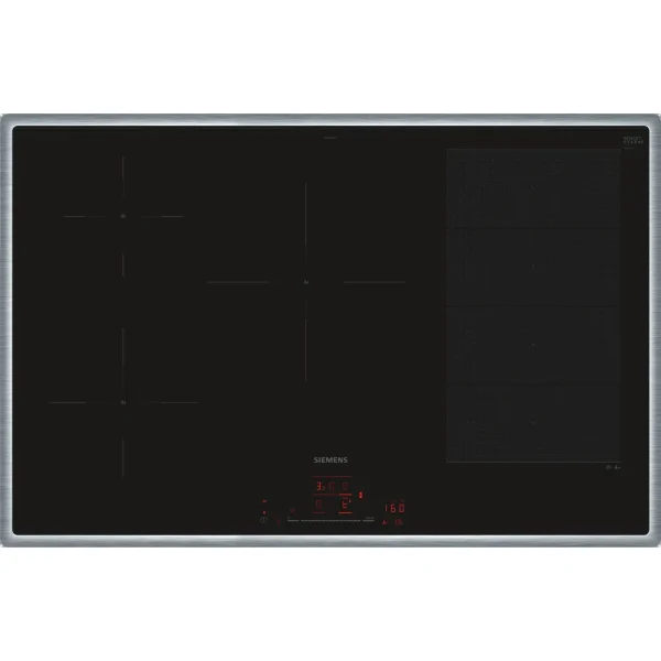 Siemens EX845HVC1E iQ700 Induktionskochfeld 80 cm Schwarz, Mit Rahmen aufliegend